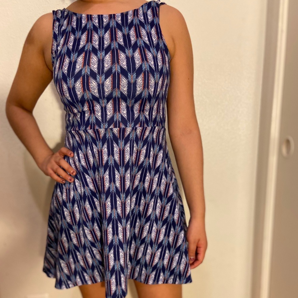 Feather Print Dress